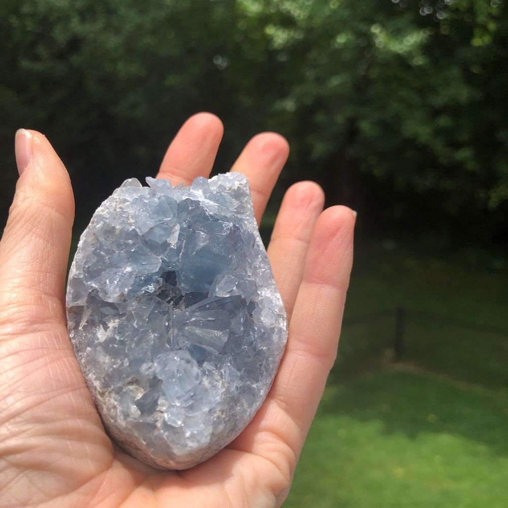 Light Blue Celestite Crystal Geode